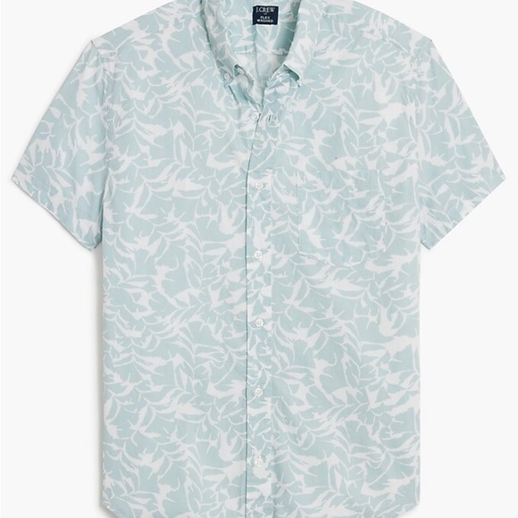 J. Crew Factory Other - J. Crew Men's Flex Washed Slim Fit Light Blue Button Down Short Sleeve Shirt XXL